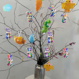 NNETM 6pcs Colorful Easter Rabbit Acrylic Ornaments