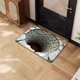 Infinite Abyss 3D Printed Non-Slip Floor Mat 1Pc