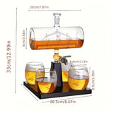 NNETM Skull Globe Wine Aerator Set with 4 Glasses