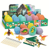 NNETM Colorful Dinosaur Fossil Digging Egg Set (12 Eggs)