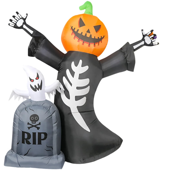 NNEOBA Halloween Pumpkin Skeleton Tombstone Yard Decor
