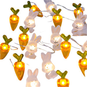 NNETM LED Copper Wire Rabbit Carrot Light String