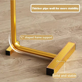 NNETM Casual White and Golden Small Coffee Table with Lightweight Design