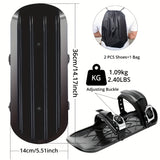 NNETM Mini Snow Skates Adjustable Ski Sled Boots