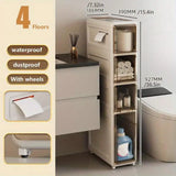 NNETM Maximize Your Bathroom Space with our Waterproof Trolley Storage Rack