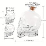 NNETM 2-Piece Skull Decanter Set - 750ml Crystal Wine Decanter