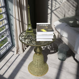 NNETM Wrought Iron Coffee Table for Living Spaces