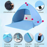 NNETM Portable Waterproof Beach Tent with Sunshade