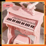 NNETM Pink Electronic Piano for Kids with Microphone