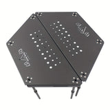 NNETM Aluminum Camping Table Non-Folding Hexagonal
