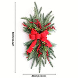 NNETM Yuletide Elegance: Rattan Garland with Festive Red Bows