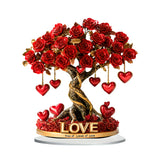 NNETM 2D Crystal Heart "Tree of Love" Acrylic Decor