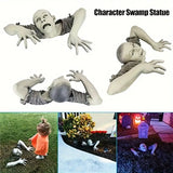 NNETM Swamp Zombie Figurine - Creepy Crawling Undead Resin Statue