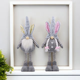 NNETM Standing Easter Bunny Gnome Plush Figurine
