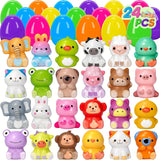 NNETM Set of 24 Pre-Filled Easter Eggs with Squishy Toys