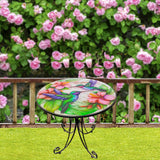 NNETM Round Metal Side Table Hummingbird