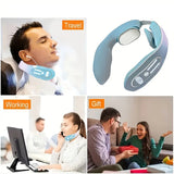 NNETM Intelligent Heated Neck Massager - Gray Blue