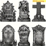 NNETM Halloween Tombstone Decoration Set of 6