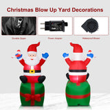 NNEOBA Lighted Inflatable Santa Claus with LED Lights