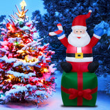 NNEOBA Lighted Inflatable Santa Claus with LED Lights