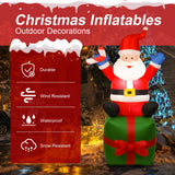 NNEOBA Lighted Inflatable Santa Claus with LED Lights