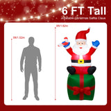 NNEOBA Lighted Inflatable Santa Claus with LED Lights