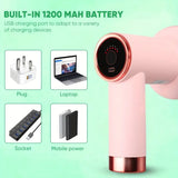 NNEOBA 6-Speed Rechargeable Mini Massage Gun Fat-Reducing, Relaxation Tool Pink