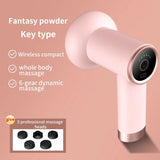 NNEOBA 6-Speed Rechargeable Mini Massage Gun Fat-Reducing, Relaxation Tool Pink