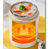 NNEOBA 600ML USB Electric Heating Lunch Box – Portable Stainless Steel Food Warmer