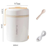 NNEOBA 600ML USB Electric Heating Lunch Box – Portable Stainless Steel Food Warmer