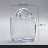 NNETM Nordic Style Handbag Glass Vase Fish Tank