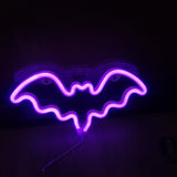 Purple Bat Neon Light USB LED Wall & Table Lamp