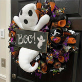 NNETM Halloween Ghost Door Wreath Felt Decoration
