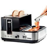 NNETM 1400W Breakfast Master Toaster Egg Cooker Poacher Bacon Fryer Grill All In One