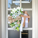 NNETM Easter Wreath with Cross Religious Garland