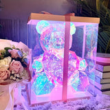 NNETM LED Bear Figurine USB & Battery Powered