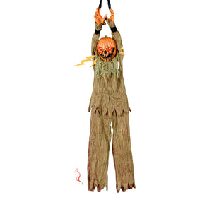 NNETM Pumpkin Head Pendant Halloween Decor with Sound and Lights
