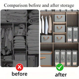 NNETM 4pc Non-Woven Storage Organizer Set for Wardrobe & Travel