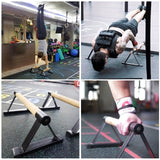 NNETM 1 Pair Push-up Parallettes Bars(Black Beech Wood)