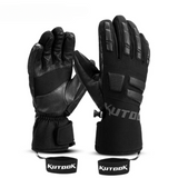 NNEOBA Ski Gloves - Goatskin Leather Winter Snow Gloves