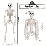 NNETM Set 3pcs 40.64cm Posable Halloween Skeleton Decorations Haunted Houses, Graveyards, and Indoor Outdoor