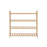 NNEIDS Bamboo Shoe Rack Storage Wooden Organizer Shelf Stand 4 Tiers Layers 80cm