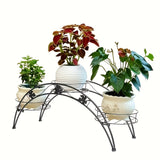 NNETM Arched Iron Plant Stand Flower Pot Holder