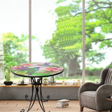NNETM Round Metal Side Table Hummingbird