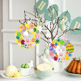 NNETM 8pcs DIY Easter Wreath Craft Kit Bunny Egg Set