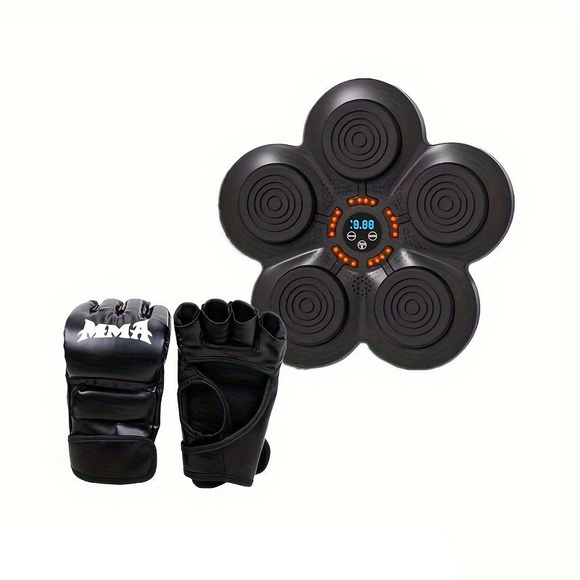 NNETM Boxing Training Kit with Reactive LED Wall Punching Target(Black)