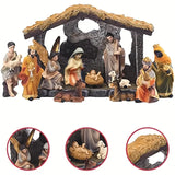 NNETM Divine Nativity: 12-Piece Realistic Christmas Figurine Set
