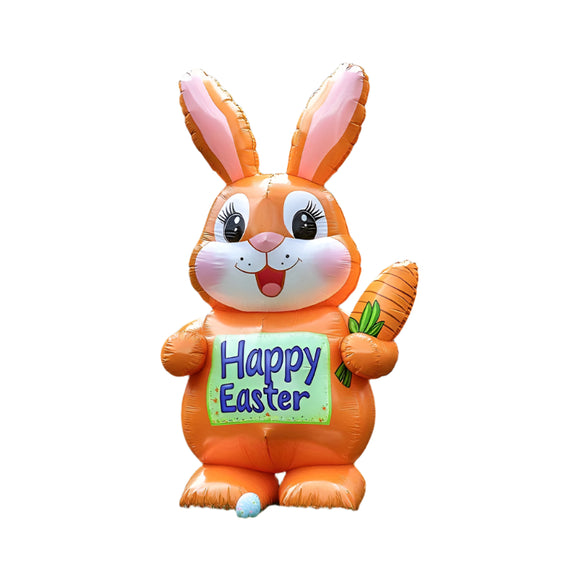 NNETM Carrot & Happy Sign Inflatable Easter Bunny
