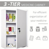 NNETM 3-Tier Wall-Mounted Metal Medicine Cabinet