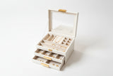 3-Tier Jewelry Storage Box with 2 Drawers – Large Capacity Jewelry Organizer